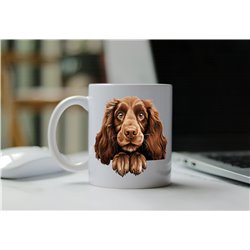 11oz mug  - peeking dog - Field Spaniel