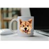 11oz mug  - peeking dog - Finnish Spitz