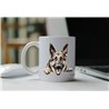 11oz mug  - peeking dog - German Shepherd 
