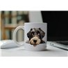 11oz mug  - peeking dog - Giant Schnauzer