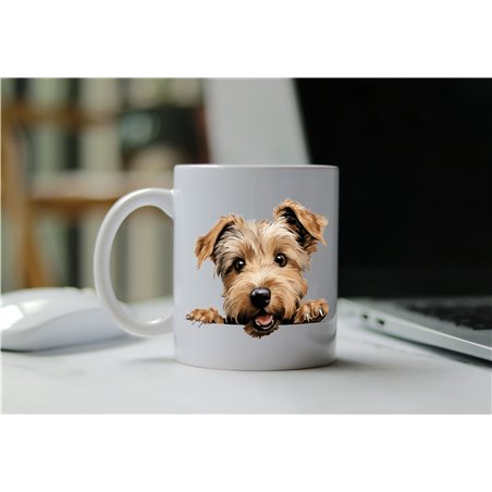 11oz mug  - peeking dog - Glen of Imaal Terrier