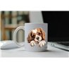 11oz mug  - peeking dog - Harrier