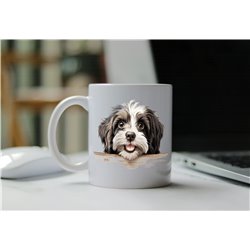 11oz mug  - peeking dog - Havanese