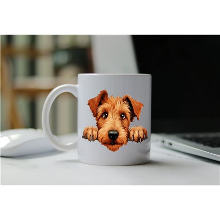 11oz mug  - peeking dog - Irish Terrier