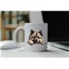 11oz mug  - peeking dog - Keeshond