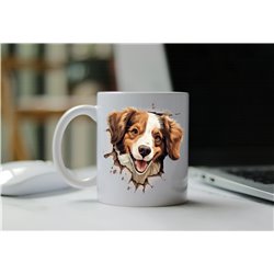 11oz mug  - peeking dog - Kooikerhondje