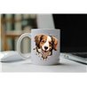 11oz mug  - peeking dog - Kooikerhondje