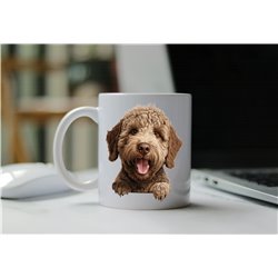 11oz mug  - peeking dog - Lagotto Romagnolo