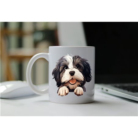 11oz mug  - peeking dog - Lowchen