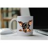11oz mug  - peeking dog - Manchester Terrier