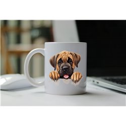 11oz mug  - peeking dog - Mastiff