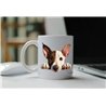 11oz mug  - peeking dog - Miniature Bull Terrier