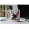 11oz mug  - peeking dog - Miniature Pinscher
