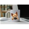 11oz mug  - peeking dog - Norwich Terrier