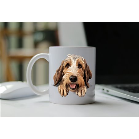 11oz mug  - peeking dog - Petit Basset Griffon Vendeen