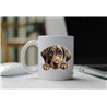 11oz mug  - peeking dog - Plott Hound