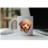 11oz mug  - peeking dog - Poodle