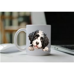 11oz mug  - peeking dog - Portuguese Water