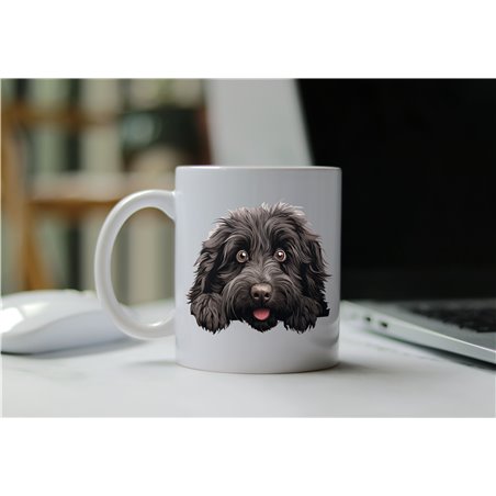 11oz mug  - peeking dog - Puli