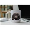 11oz mug  - peeking dog - Puli