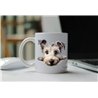 11oz mug  - peeking dog - Pumi