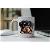 11oz mug  - peeking dog - Rottweiler