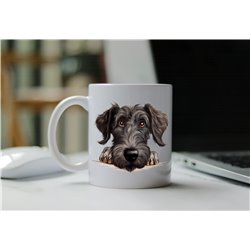 11oz mug  - peeking dog - Scottish Deerhound