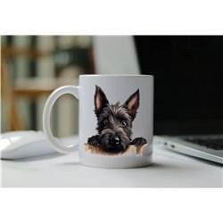 11oz mug  - peeking dog - Scottish Terrier