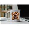 11oz mug  - peeking dog - Shar-Pei