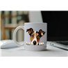 11oz mug  - peeking dog - Smooth Fox Terrier
