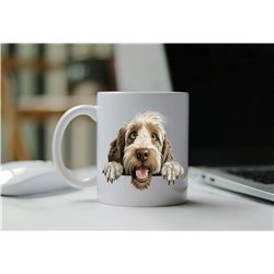 11oz mug  - peeking dog - Spinone Italiano