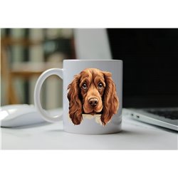 11oz mug  - peeking dog - Sussex Spaniel