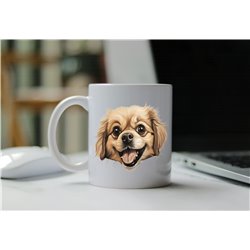 11oz mug  - peeking dog - Tibetan Spaniel