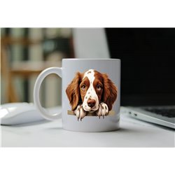 11oz mug  - peeking dog - Welsh Springer Spaniel