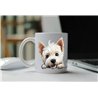 11oz mug  - peeking dog - West Highland White Terrier