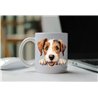 11oz mug  - peeking dog - Wire Fox Terrier