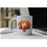 11oz mug  - peeking dog - Wirehaired Vizsla