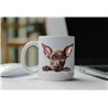 11oz mug  - peeking dog - Xoloitzcuintli