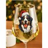 Wine Glass  dogs -  Christmas Bernese Mountain Dog Dog 2