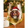Wine Glass  dogs -  Christmas Cavalier King Charles Spaniel Dog