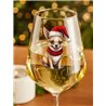 Wine Glass  dogs -  Christmas Chihuahua Dog 1