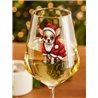 Wine Glass  dogs -  Christmas Chihuahua Dog 2