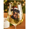 Wine Glass  dogs -  Christmas Doberman Pinscher Dog 1