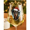 Wine Glass  dogs -  Christmas Doberman Pinscher Dog