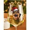 Wine Glass  dogs -  Christmas German Shepherd Dog 1