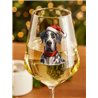 Wine Glass  dogs -  Christmas Great Dane Dog 1