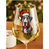 Wine Glass  dogs -  Christmas Great Dane Dog 2