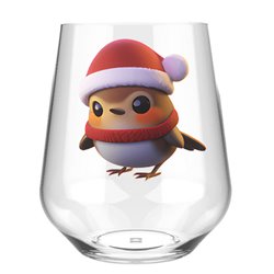 Stemless Wine Glass - robin (4)