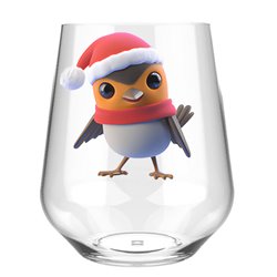 Stemless Wine Glass - robin (10)