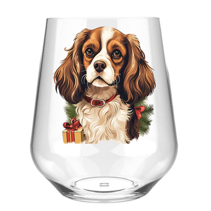 Stemless Wine Glass - dog (22)